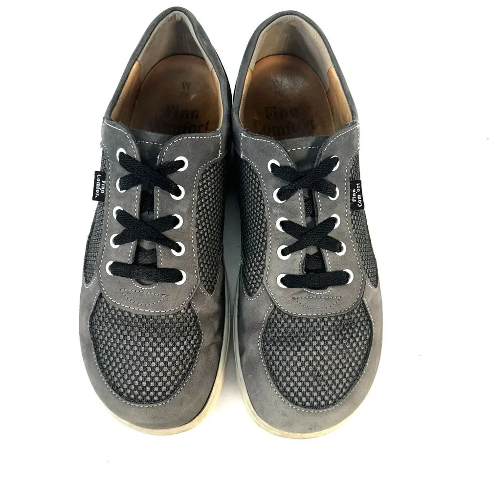 Finn Comfort Columbia Street Women's Size 7.5 Casual Sneakers, Grey